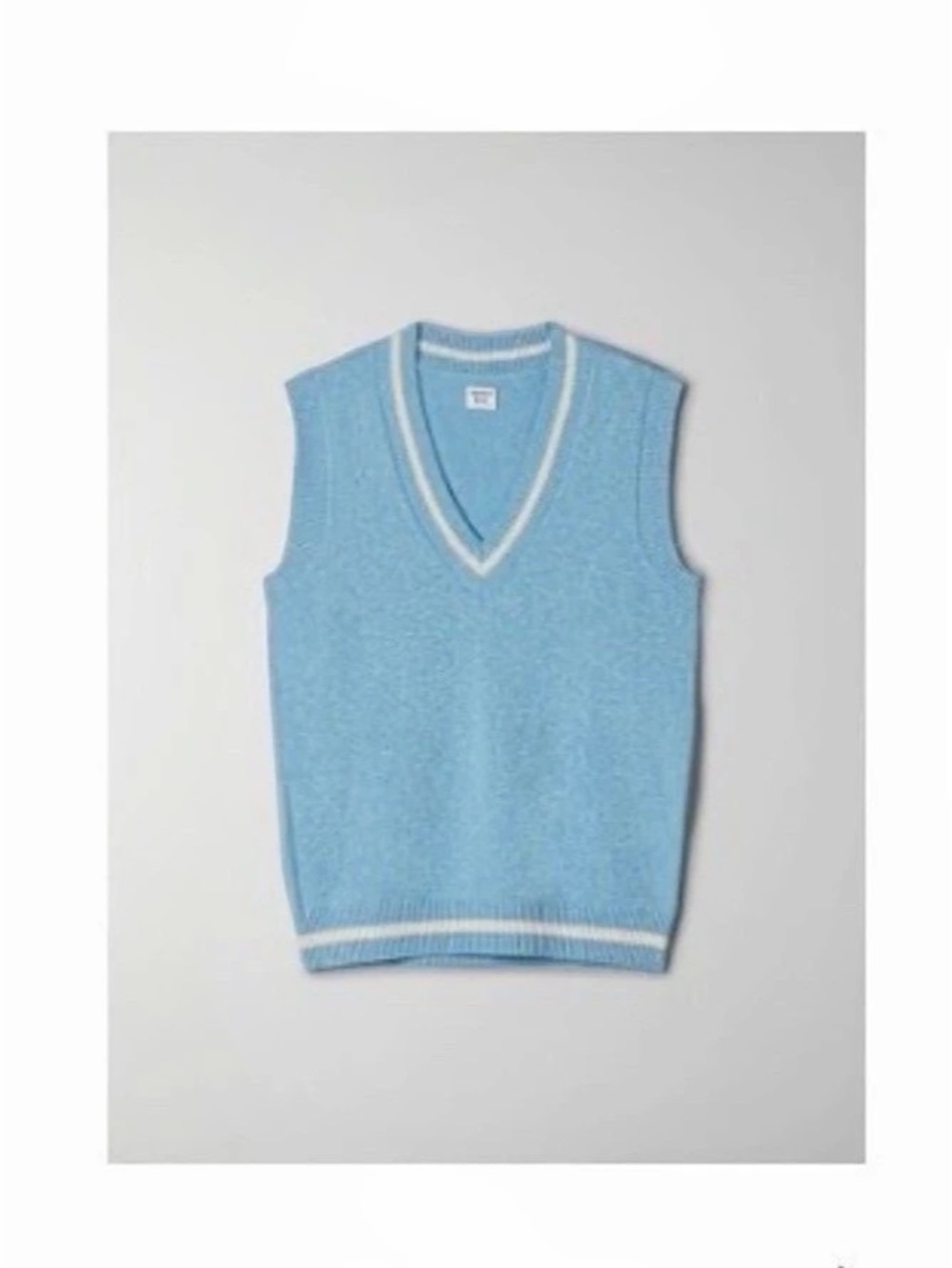 Aritzia Sunday Best Blue V-Neck Winston Sweater Vest